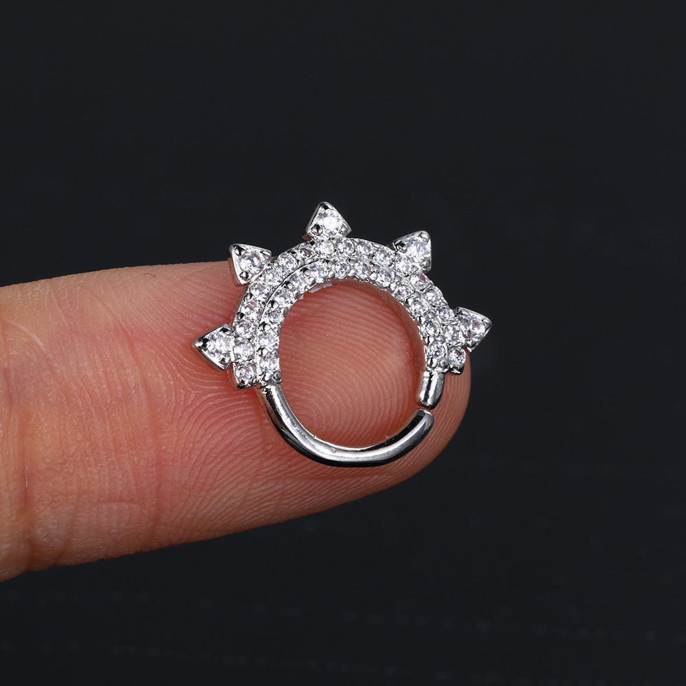 European And American Style Personalized Zircon Nose Ring