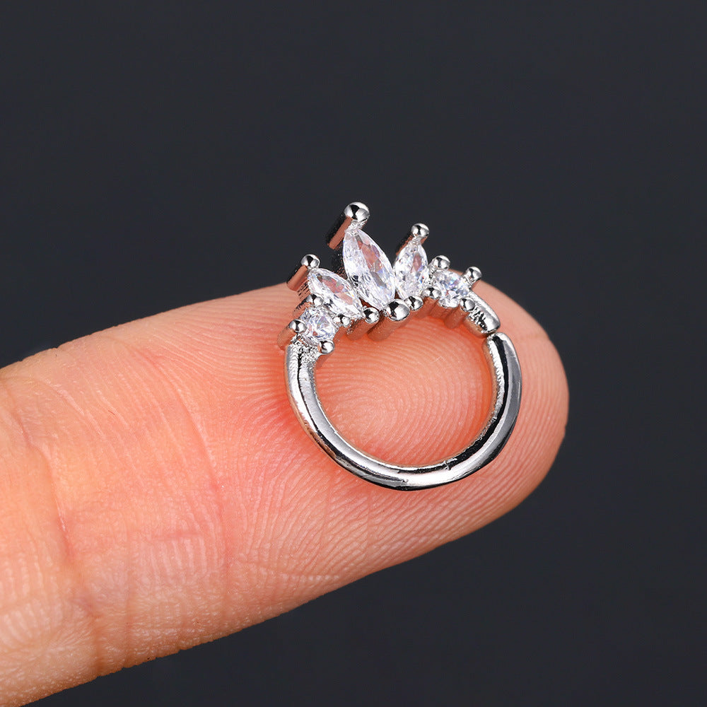 European And American Style Personalized Zircon Nose Ring