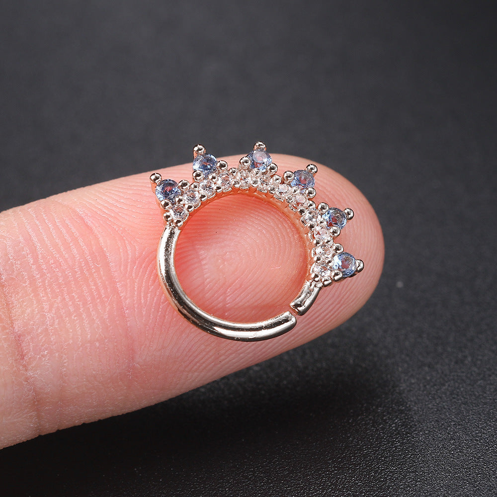 European And American Style Personalized Zircon Nose Ring