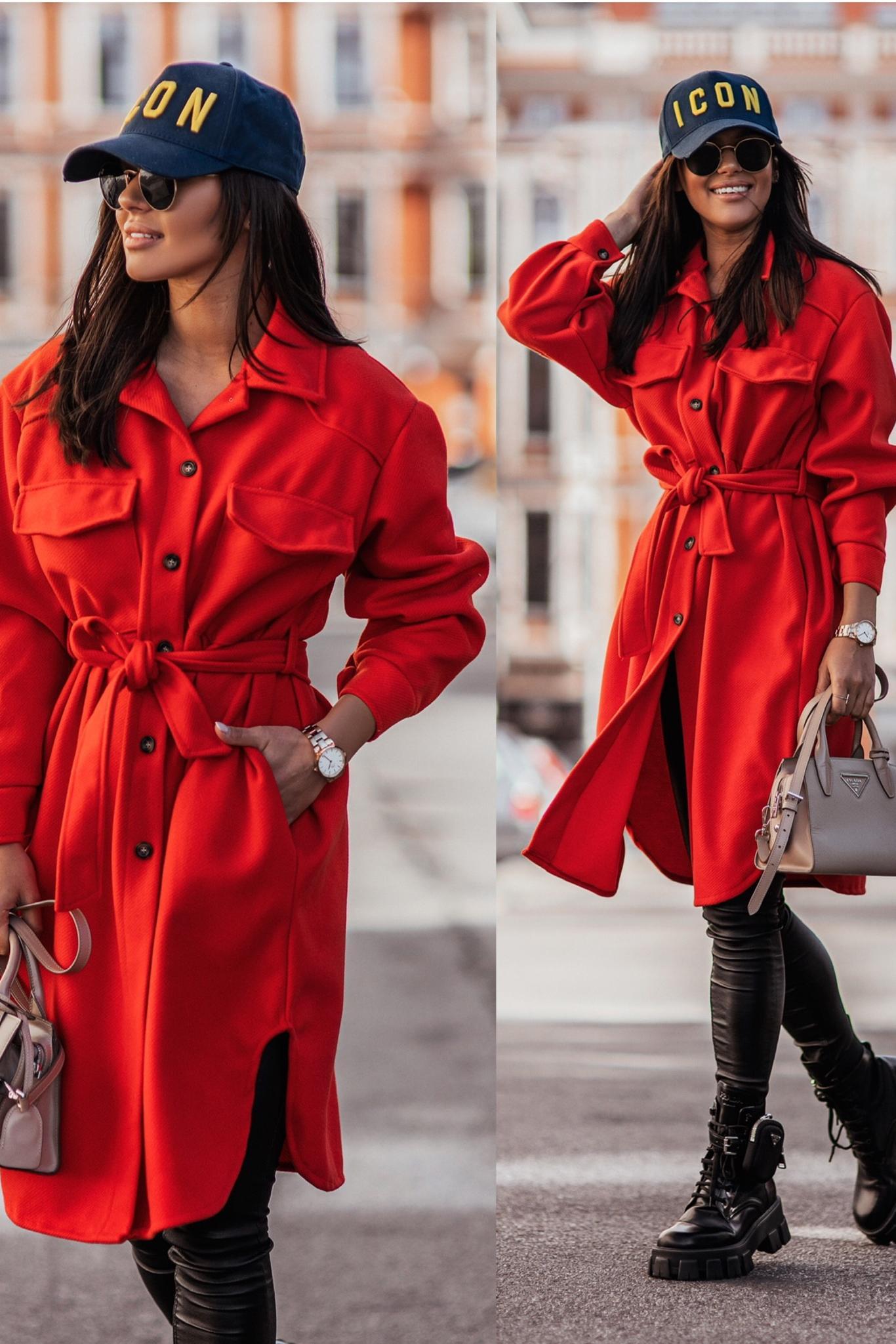 Women Long Sleeved Waist Shirt Jacket