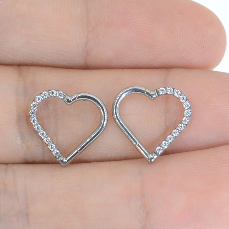 Fashion Personality Love Heart-shaped Nose Ring
