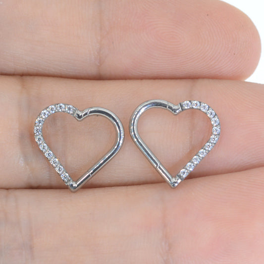 Fashion Personality Love Heart-shaped Nose Ring
