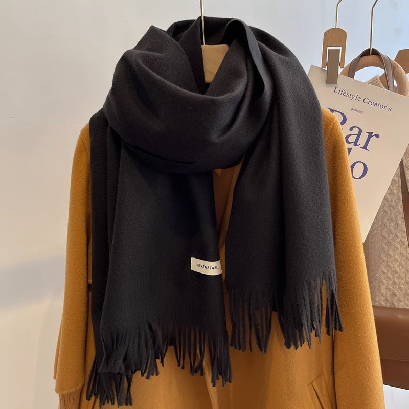 Women's Solid Color Scarf Winter All-matching High-grade Shawl