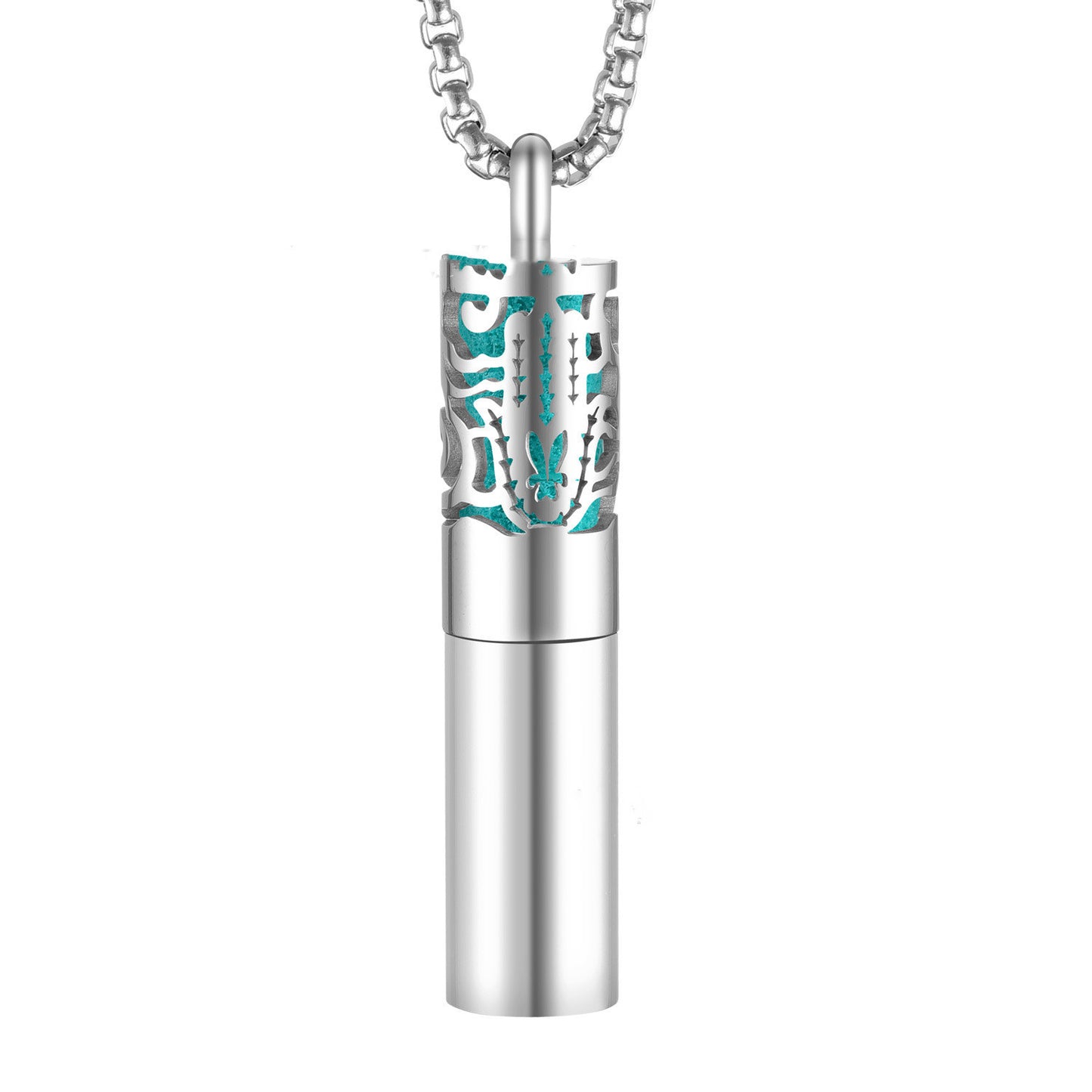Hollow Perfume Bottle Pendant Necklace