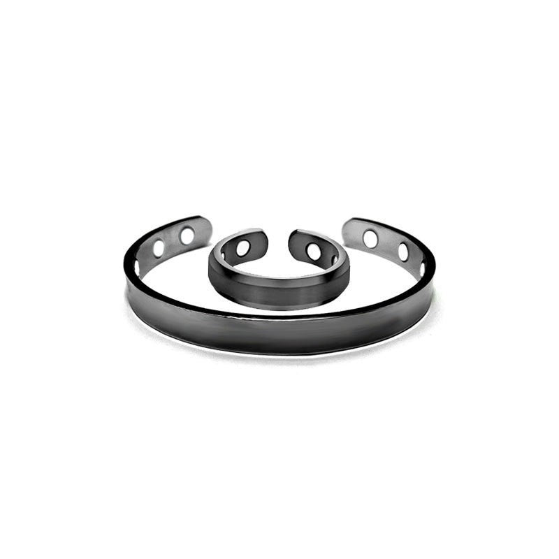 Fashion Storage Smooth Opening Adjustable Couple Ring Bracelet