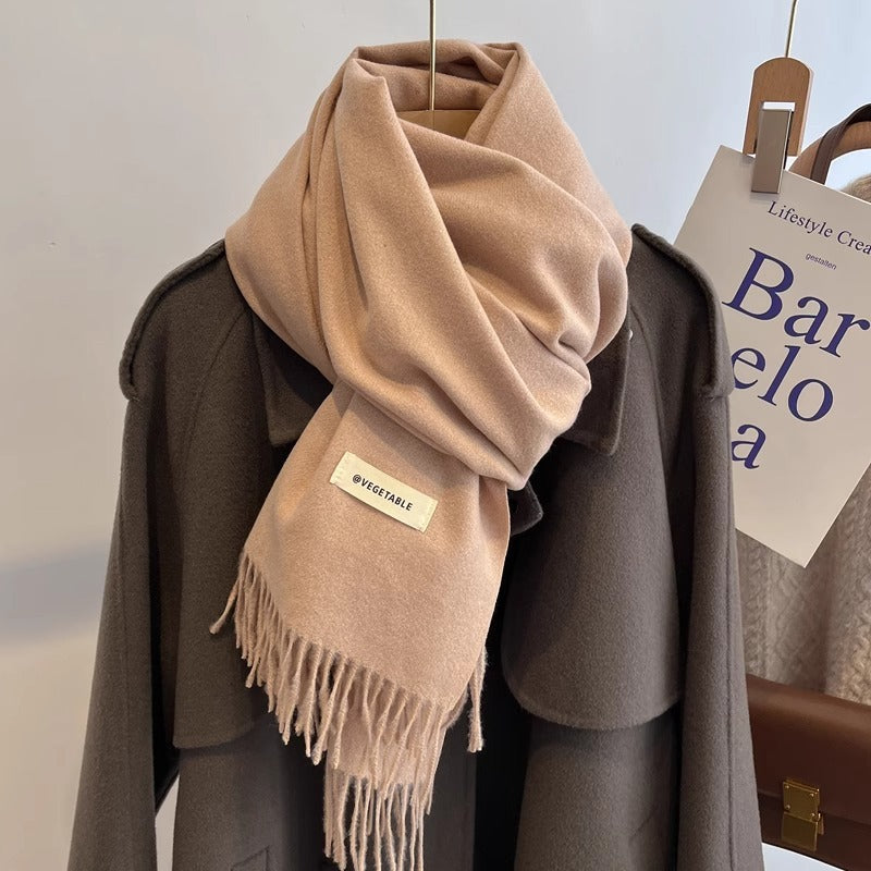 Women's Solid Color Scarf Winter All-matching High-grade Shawl