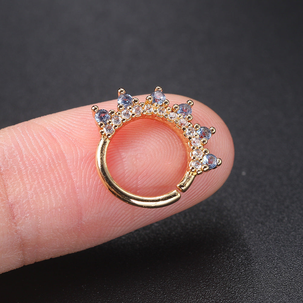 European And American Style Personalized Zircon Nose Ring