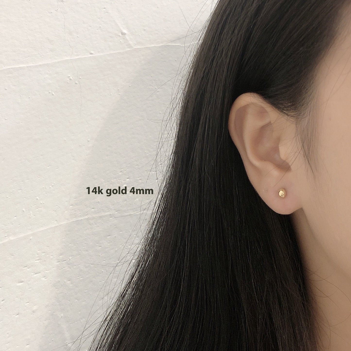 Sterling Silver Needle Mini 3-4mm Beanie Small Ear Studs