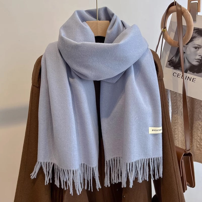 Women's Solid Color Scarf Winter All-matching High-grade Shawl