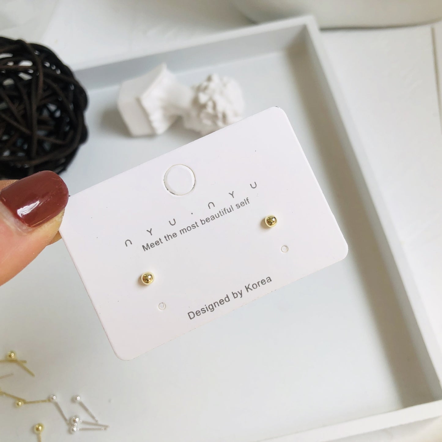 Sterling Silver Needle Mini 3-4mm Beanie Small Ear Studs