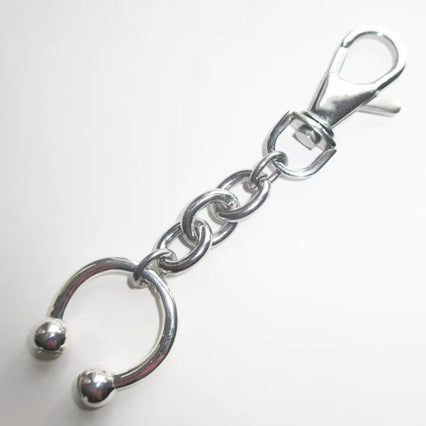 Silver Metal Horseshoe Clip Key Pendants Special-interest Design Personality Couple
