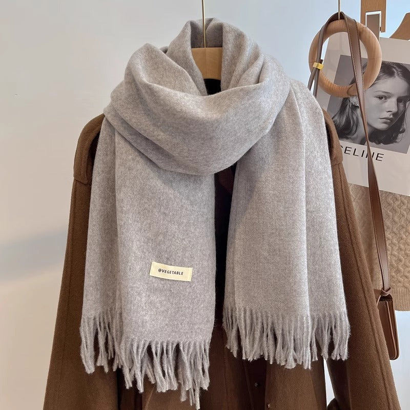 Women's Solid Color Scarf Winter All-matching High-grade Shawl