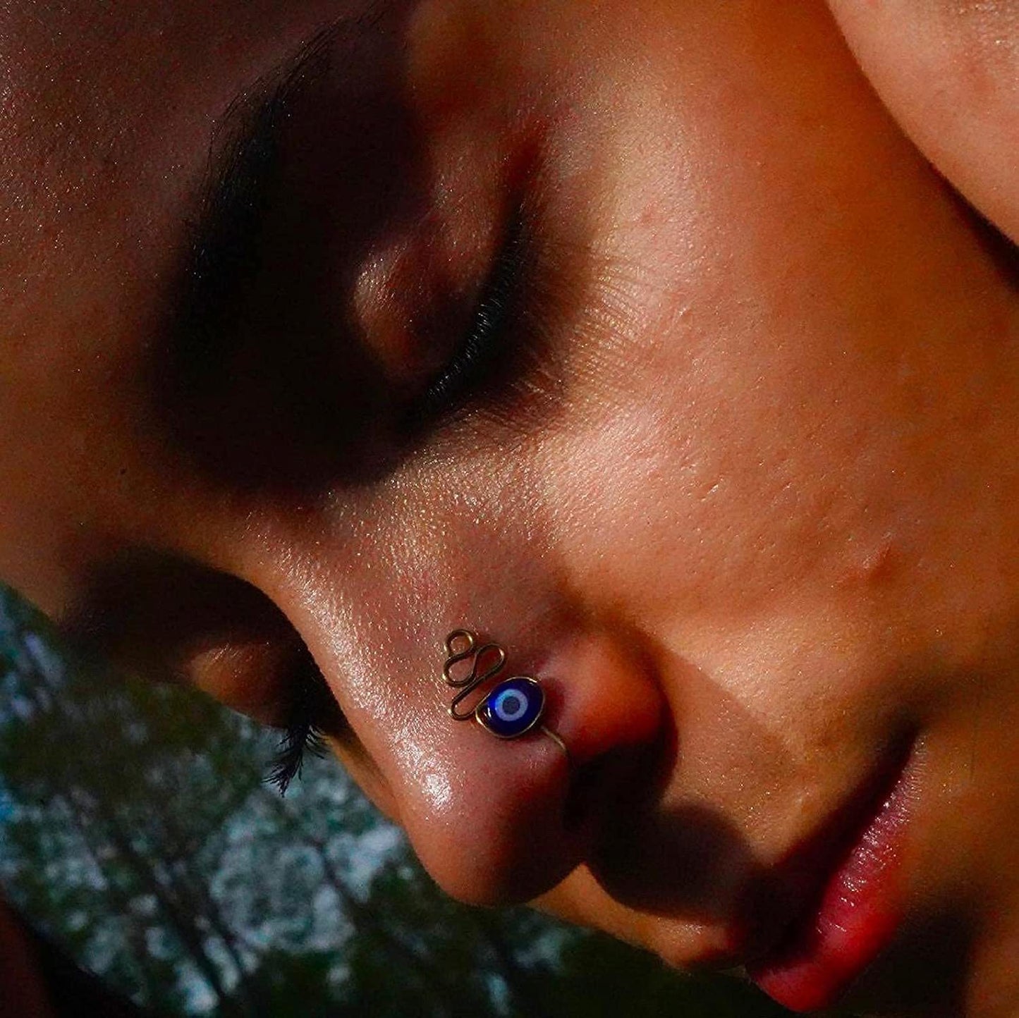 Stainless Steel Devil's Eye False Nose Ring