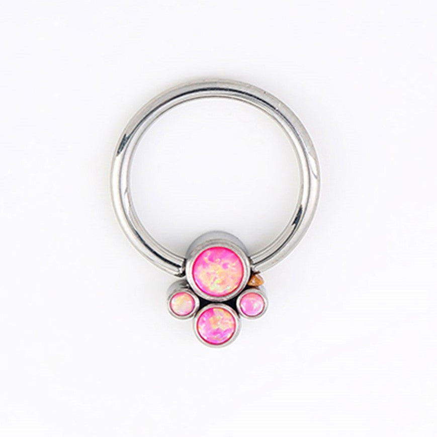 Titanium Cat's Paw Modeling Zircon Nose Ring Ornament