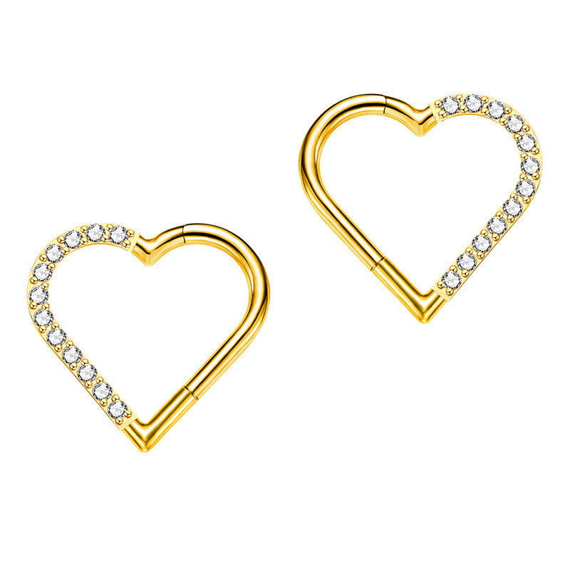 Fashion Personality Love Heart-shaped Nose Ring