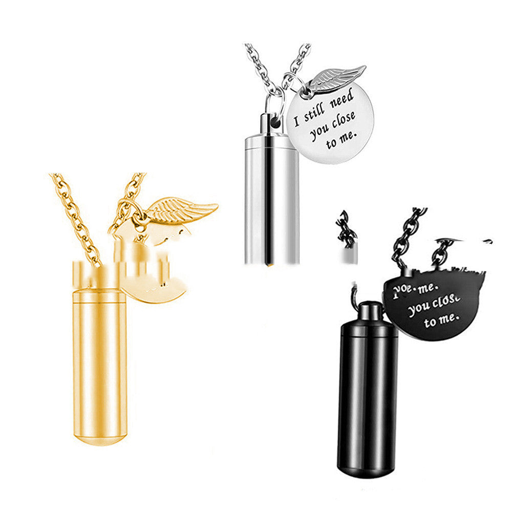 Stainless Steel Small Cylinder Perfume Bottle