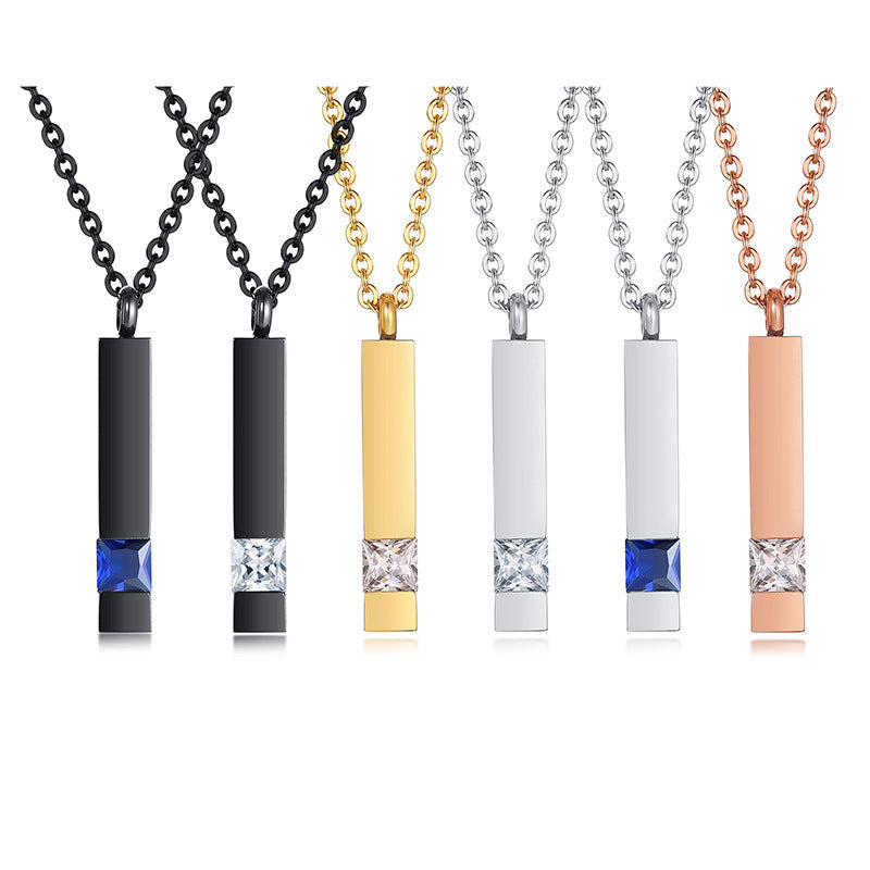 Stainless Steel Perfume Bottle Pendant Necklace