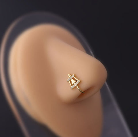 Women's Butterfly Water Drop Fake Perforated Nose Ring