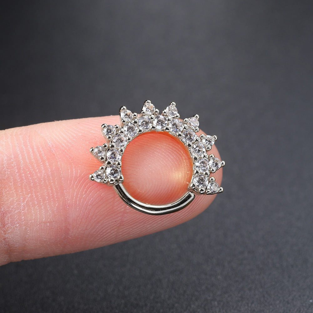 European And American Style Personalized Zircon Nose Ring