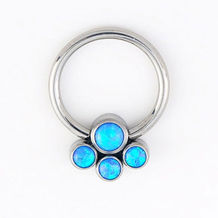 Titanium Cat's Paw Modeling Zircon Nose Ring Ornament