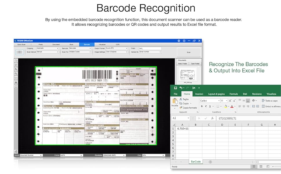 VIISAN S21 CaptureA2 27MP High Resolution HD Camera Book Document Scanner  Auto Flatte Height  Multi Language OCR  Windows Macos