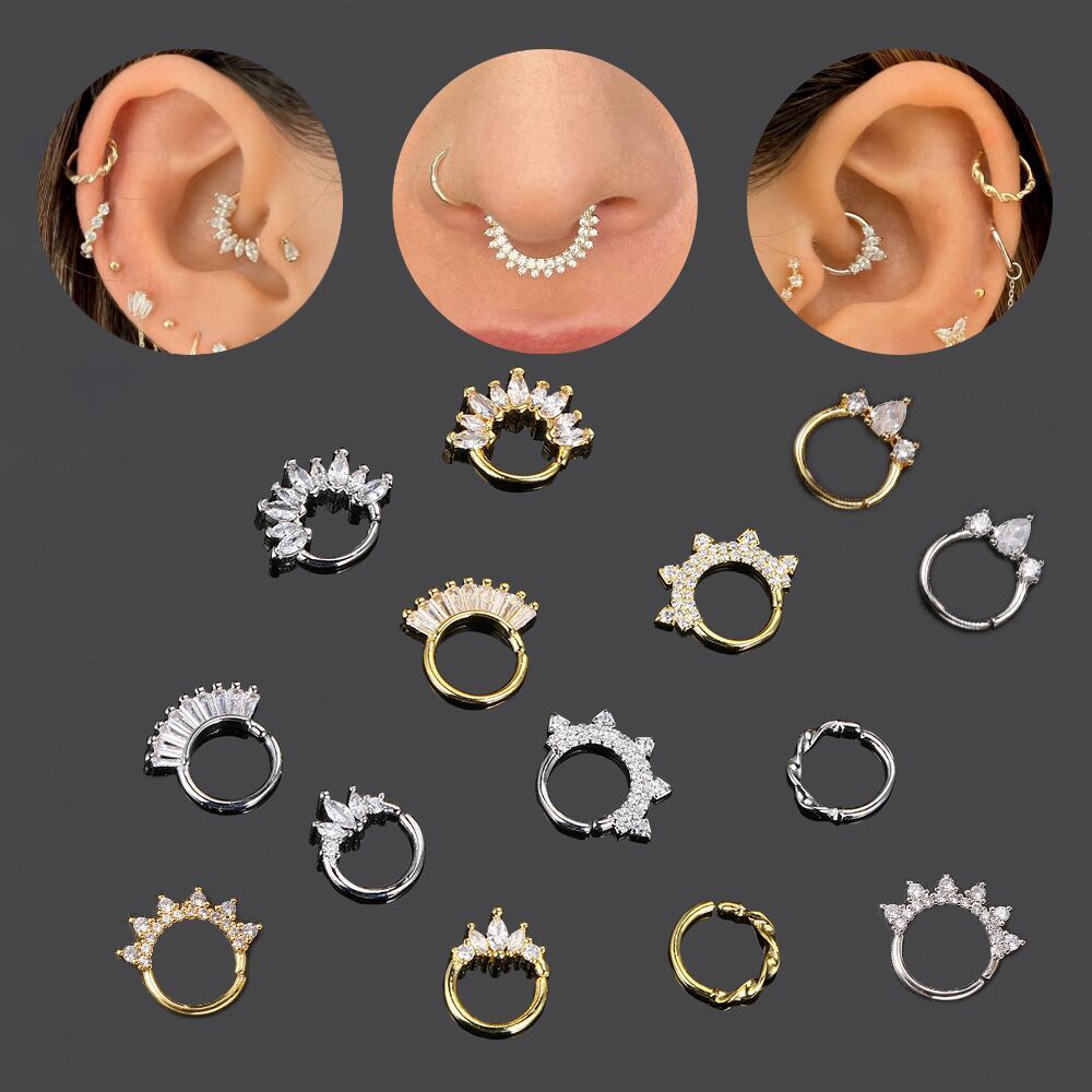 European And American Style Personalized Zircon Nose Ring