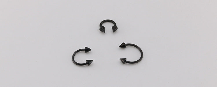 Popular 6-color Stainless Steel Pointed Nose Ring Nose Stud Basic Style Piercing Jewelry