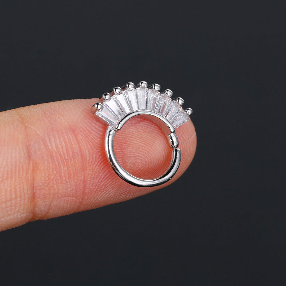 European And American Style Personalized Zircon Nose Ring