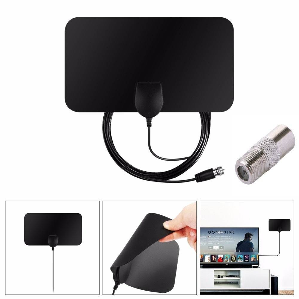 HD Digital TV Antenna Indoor Amplified DAB High Gain 200 Miles With Amplifier Booster VHF/UHF Quick Response Outdoor Aerial Set