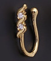 Women's Butterfly Water Drop Fake Perforated Nose Ring