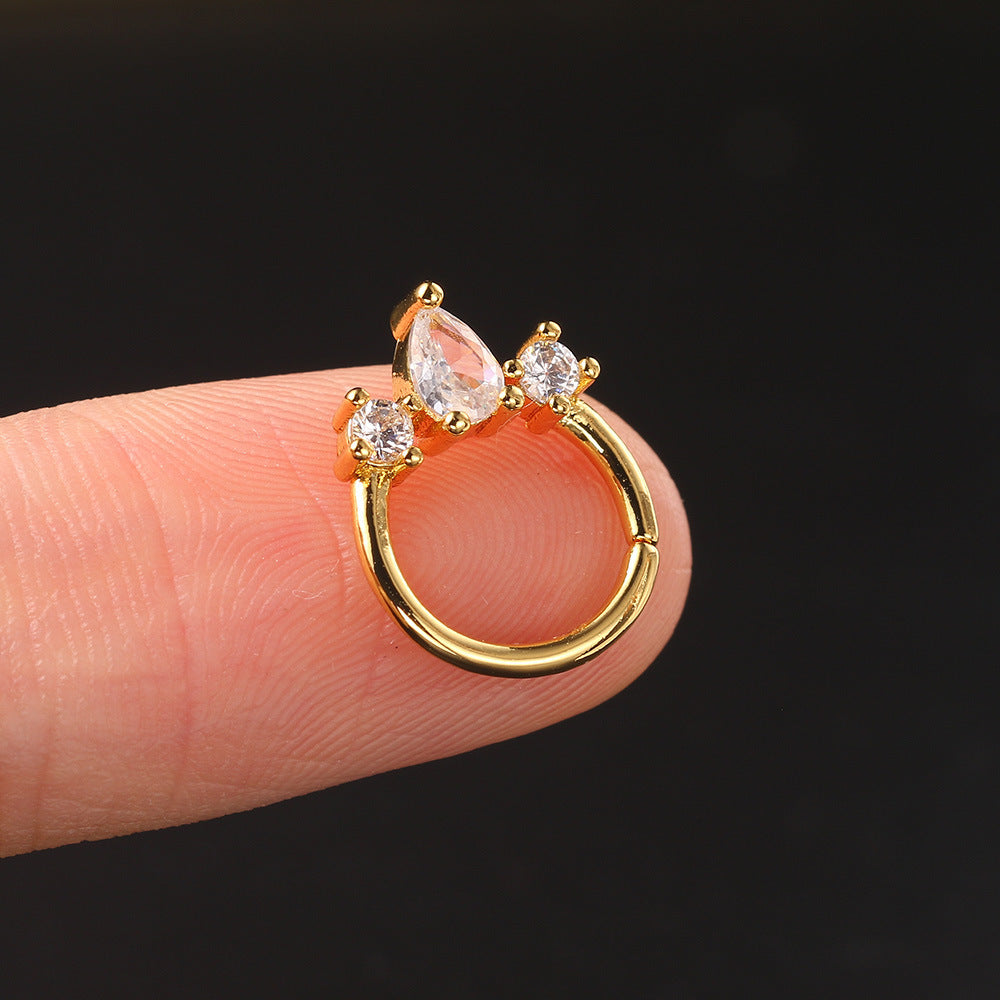 European And American Style Personalized Zircon Nose Ring