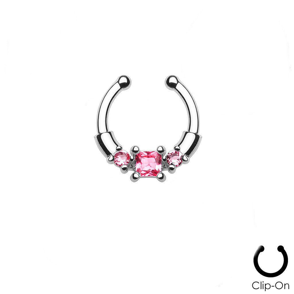 Fashion Nose Ring Copper U-shaped Zircon Ornament