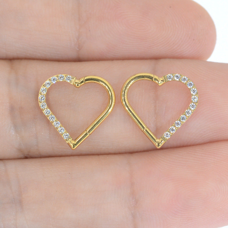 Fashion Personality Love Heart-shaped Nose Ring