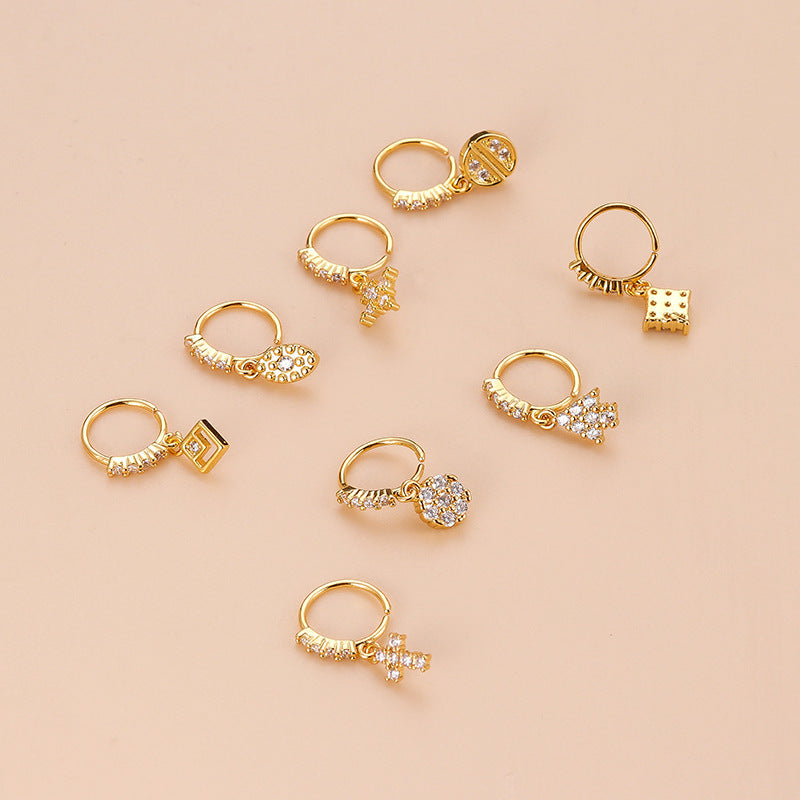 New Style Cross Nose Ring Fashion Piercing Jewelry