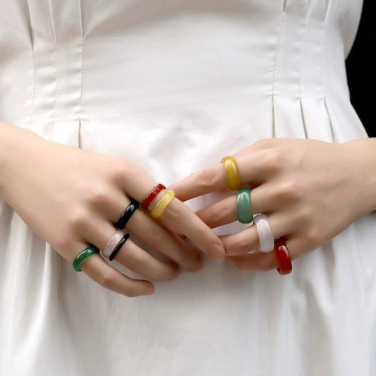 Women's Fashion Personalized Jade Chalcedony Ring