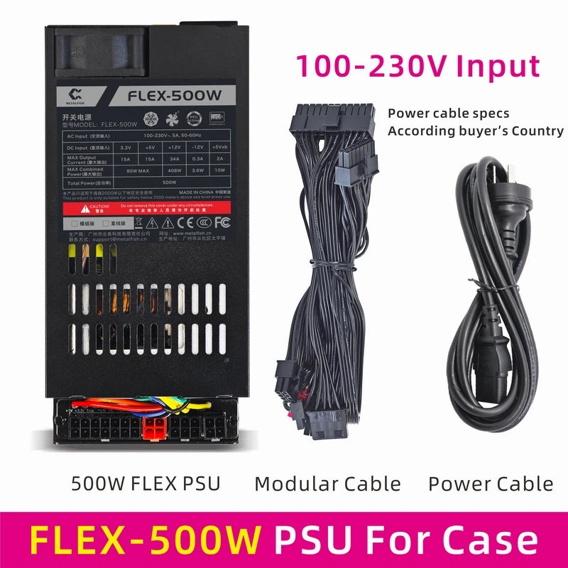 METALFISH G5 Computer Case PC Gamer Micro ATX HTPC Case Desktop Gaming All-aluminum Slim Chassis Supports Knife Card FLEX Power