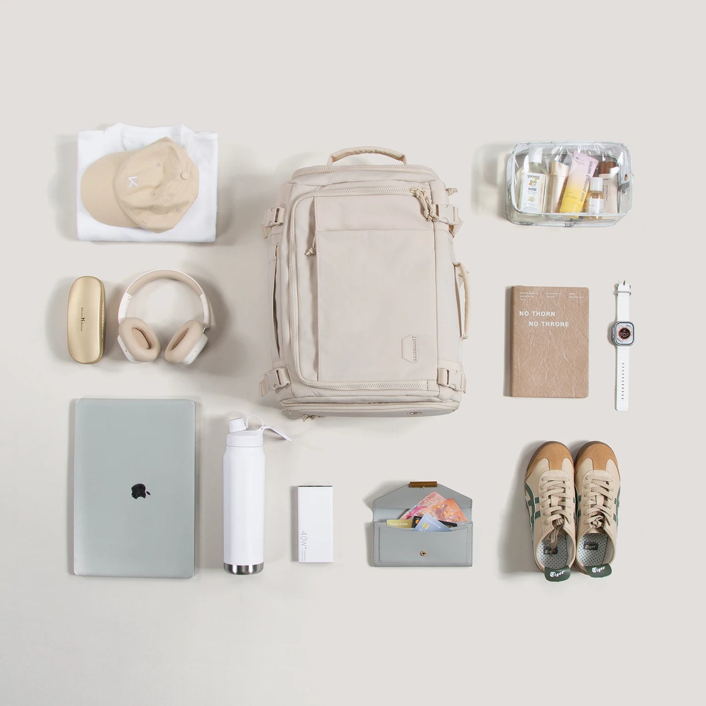 BAGSMART Travel Backpack Large Capacity Vacuum Compression Backpack Women 15.6 in Laptop Bag Waterproof Expand Men's Backpacks