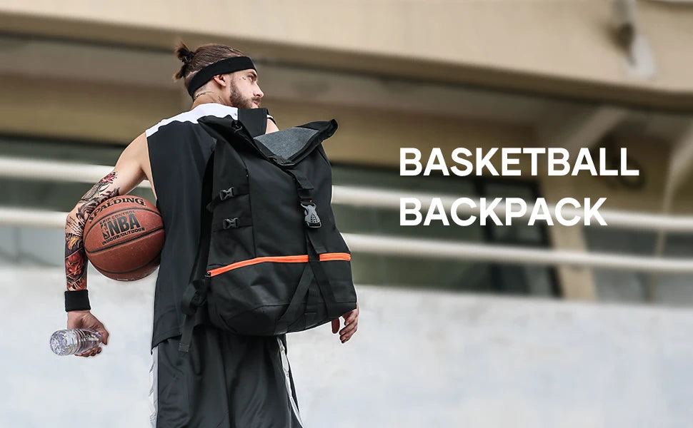 Basketball Backpack Large Sports Bag for Men with Separate Ball compartment, Sports Equipment Bag for Soccer, Volleyball, Travel