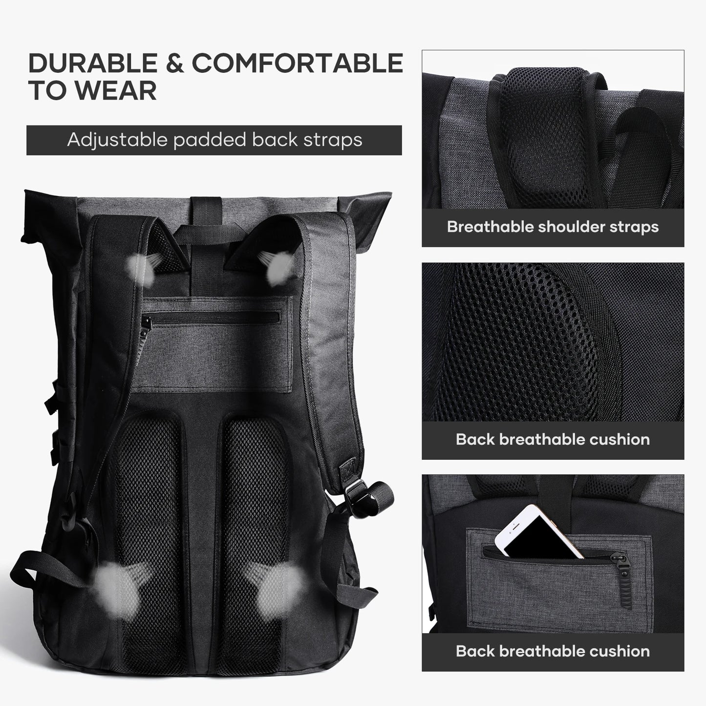 Basketball Backpack Large Sports Bag for Men with Separate Ball compartment, Sports Equipment Bag for Soccer, Volleyball, Travel