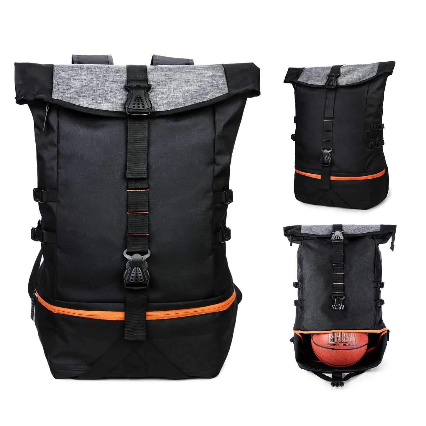 Basketball Backpack Large Sports Bag for Men with Separate Ball compartment, Sports Equipment Bag for Soccer, Volleyball, Travel