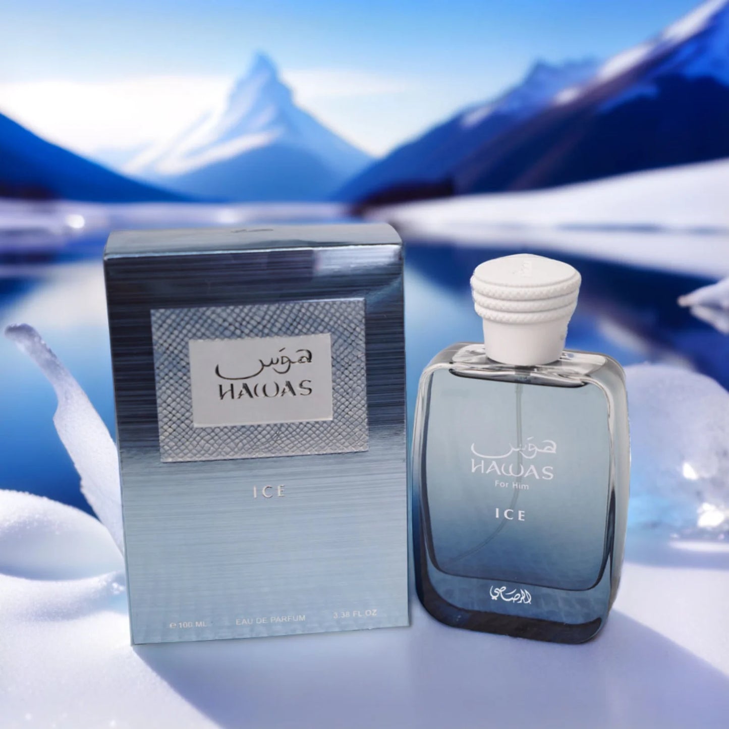 RASASI Hawas Ice Eau De Parfum Spray For Men 3.4 Oz Alcohol-Free Fragrance Ideal Christmas Gifts For Lover Makeup & Perfume
