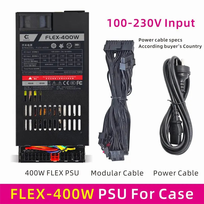 METALFISH G5 Computer Case PC Gamer Micro ATX HTPC Case Desktop Gaming All-aluminum Slim Chassis Supports Knife Card FLEX Power