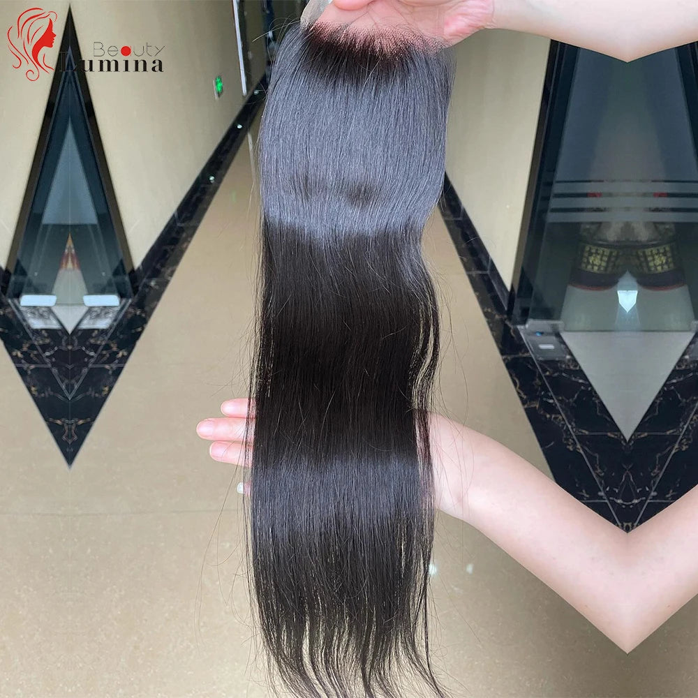 4X4 Lace Closure Peruvian Straight Closure 100% Human Hair 4 By 4 Cloure Natural Color Remy Hair Brown Swiss Lace 8-22 inches