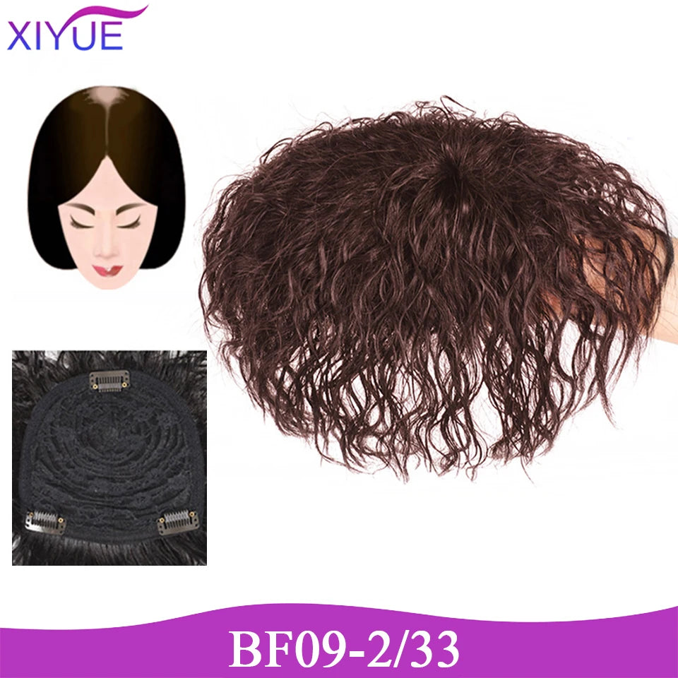 3D Bangs Invisible Seamless Head Hair Water Ripple Hair Air Bangs Head Overhead Natural Invisible Replacement Cover White Hair