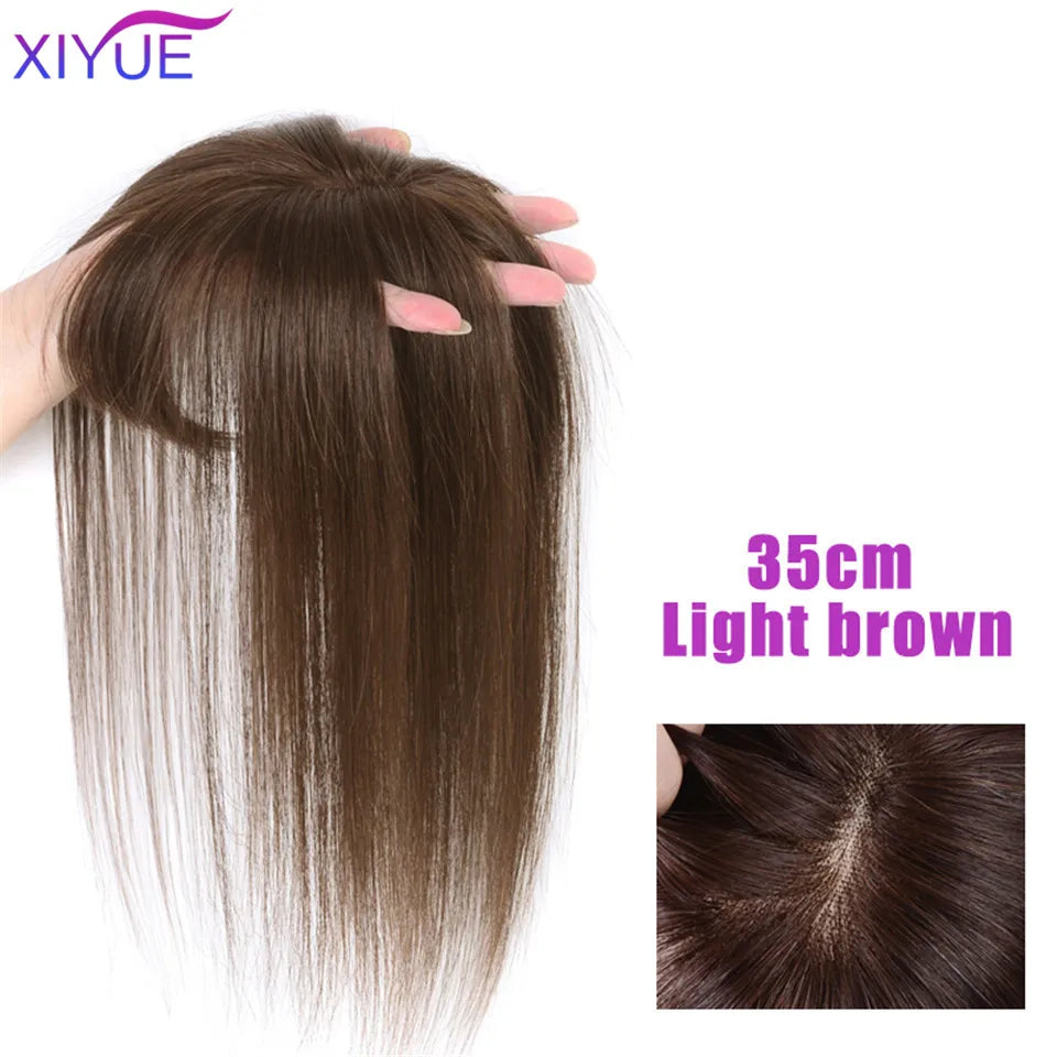 3D Bangs Invisible Seamless Head Hair Water Ripple Hair Air Bangs Head Overhead Natural Invisible Replacement Cover White Hair