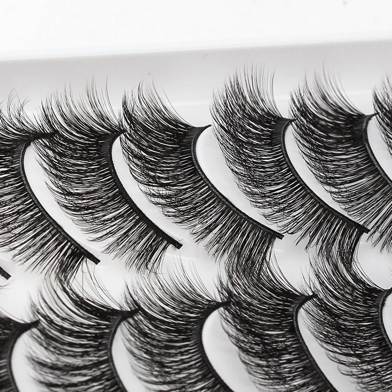 10/5 Pairs 3D Faux Mink Eyelashes Natural Thick Long False Eyelashes Dramatic Fake Lashes Makeup Extension Faux Cils maquiagem
