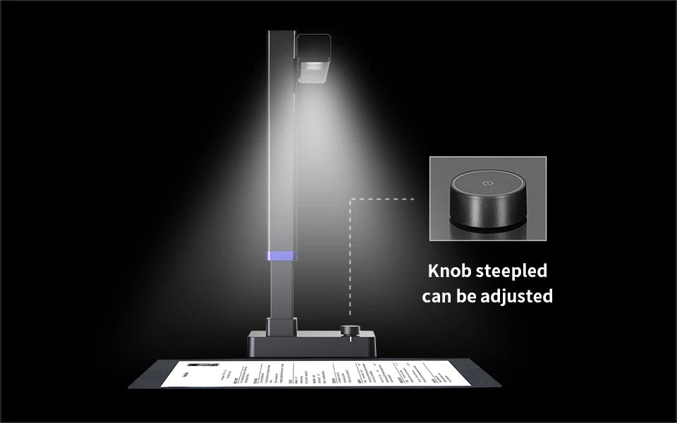 CZUR Shine Ultra Pro Book Scanner, 24MP Document Scanner, Portable USB Document Camera, Scan Max A3 Format w/ Adjustable Height