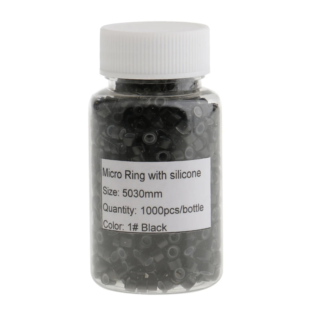 1000pcs Hair Extension Silicone Micro Rings Links Beads Loops Crimp Lot Bulk Hair Extensions Color Ring