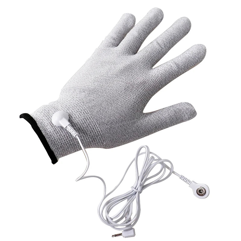 2 Way Electrode Wire Gloves 2.5mm Cable EMS Muscle Stimulator Electrode Pads TENS Unit Massage Machine Lead Wire Replacement