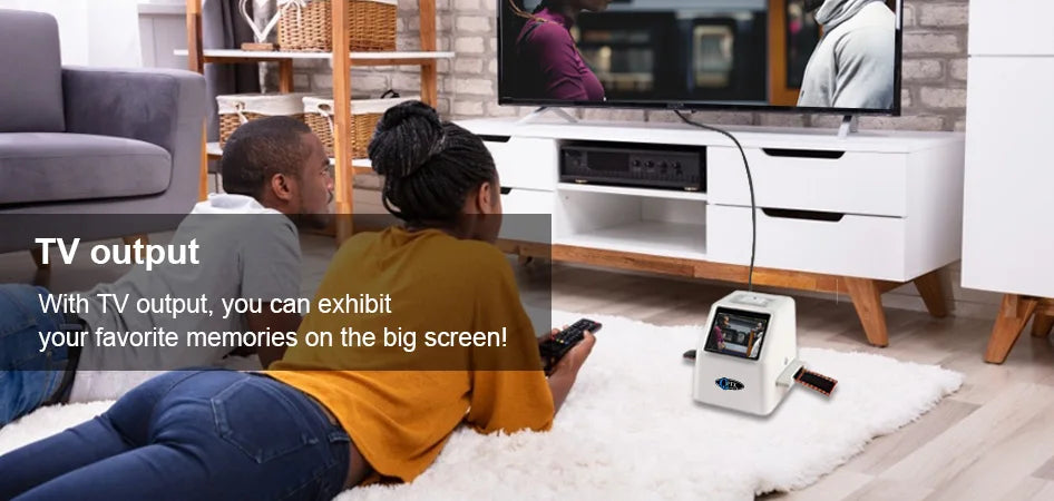 QPIX 22 MP 35mm Portable Film Scanners 135 110 126KPK Super 8 Negative Slide Holder Photo Scanner Film Digital Converter